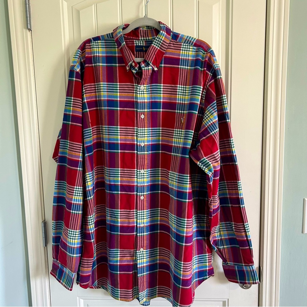 Polo Ralph Lauren Classic Fit Striped Oxford Shirt - 2XLT